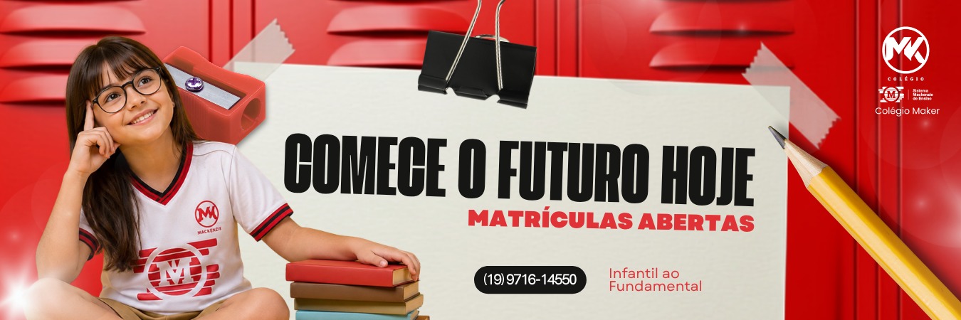 Banner Matricula 26 - Colégio Maker